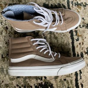 VANS Cloth Hightops Sz 4 mens 5.5 women